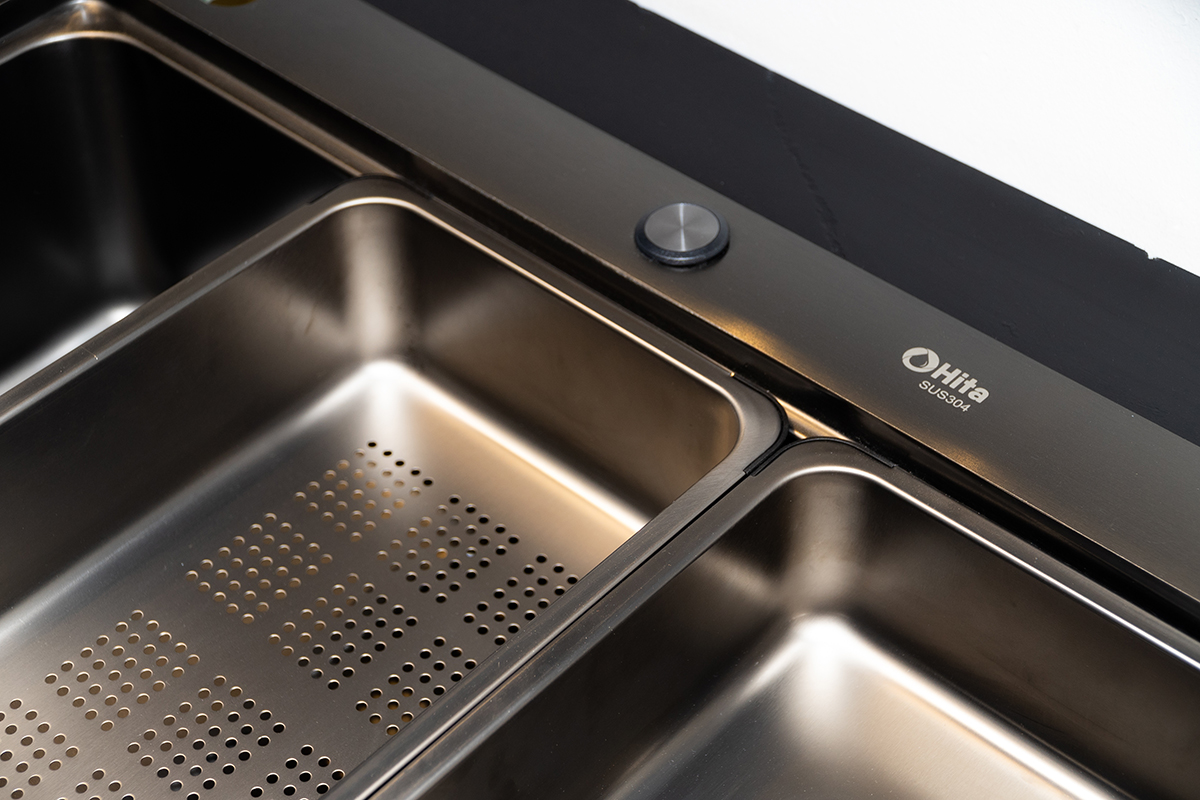 Chậu rửa chén 1 hố kèm khay HITA HDS7546D 75x46cm